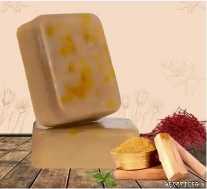 presents Magic Soap Tan Removal Sandalwood & Saffron Magic Soap For Bath (100 Gms ) | Paraben Free | Chandan & Kesar Bath| Handmade Soaps For Glowing | Skin Brightening For Men & Women